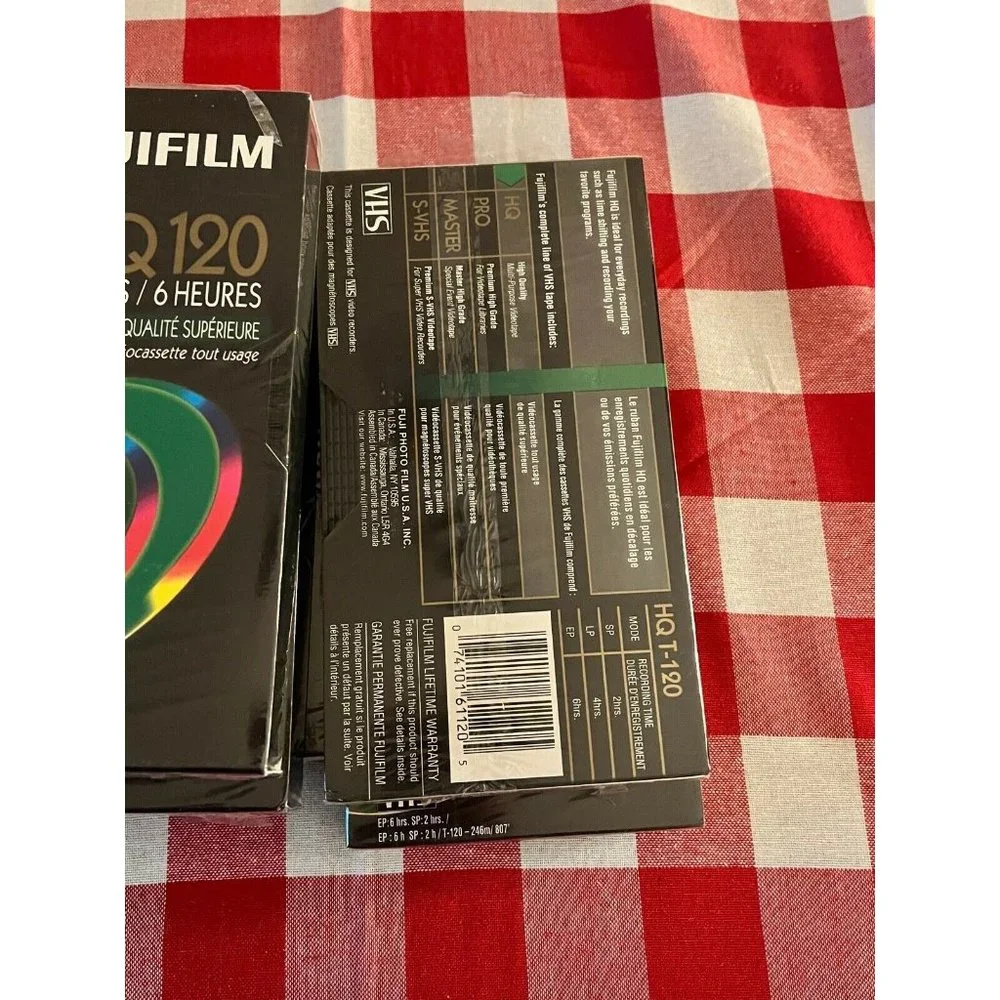 Lot of 8 FujiFilm VHS Video Tape T120 6HR Sealed NEW Blank Cassette Tapes